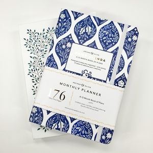 Archer & Olive Fleur-de-blu Undated Planner